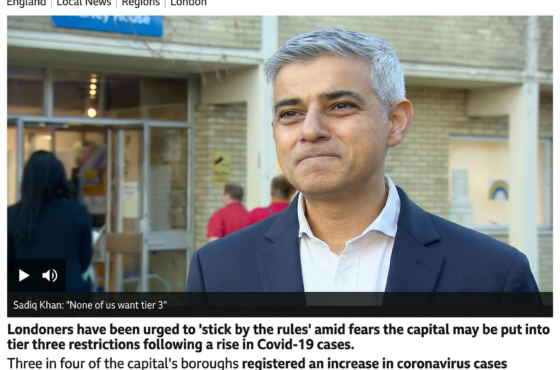 Sadiq Khan: “None of us want tier 3”